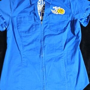Harley-Davidson Kids Blue Button Down Shirt with Yellow Patch